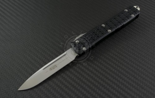 Microtech Knives Ultratech S/E Automatic OTF D/A Knife (3.44in Satin Plain ELMAX) 121-4-TRI - Front
