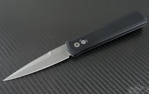 Pro-Tech 900 S/E Automatic Folder S/A Knife (4in Bead Blasted Plain 154-CM) PT-920 - Front