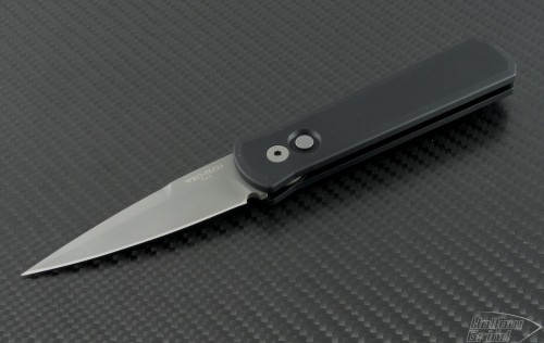 Pro-Tech Godson S/E Automatic Folder S/A Knife (3.1in Bead Blasted Plain 154-CM) PT-720 - Front