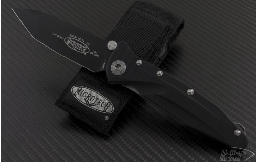 Microtech Knives Socom Elite T/E Folder Knife (4in Black Plain S35-VN) 163-1 - Front