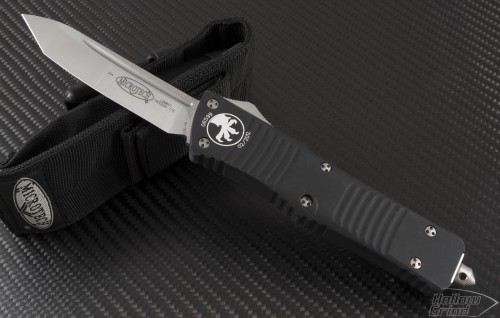 Microtech Knives Combat Troodon T/E Automatic OTF D/A Knife (3.75in Satin Plain S35-VN) 144-4-2012 - Front