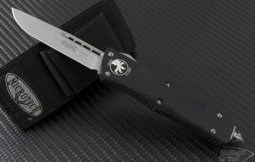 Microtech Knives Troodon S/E Automatic OTF D/A Knife (3.1in Stonewashed Plain S35-VN) 139-10-2012 - Front