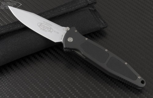 Microtech Knives Mini Socom S/E Folder Knife (3.4in Bead Blasted Plain 154-CM) VNT-0030 - Front