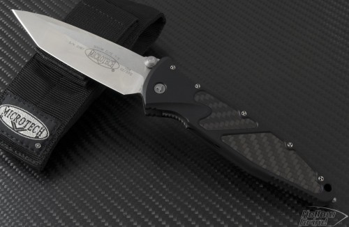 Microtech Knives Socom Elite T/E Folder Knife (4in Satin Plain S35-VN) 161-4 - Front