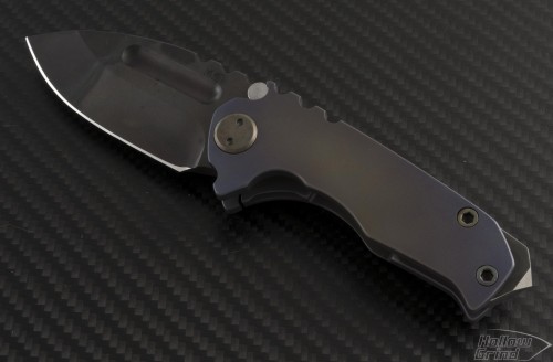 Medford Knife & Tool Custom Other Praetorian T/E Folder (2.75in Bead Blasted Plain D2) MKT-Praetorian-Ti-Micro-Pur - Front