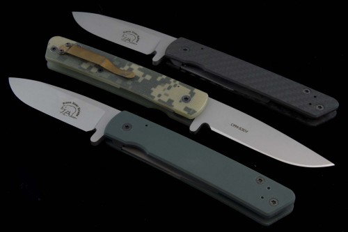 Black Bear Other Woodsman S/E Folder Knife (3.9in Bead Blasted Plain S-30V (CMP)) BB-Woodsman - Back