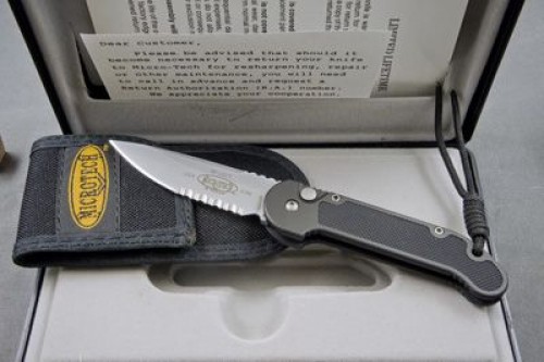 Microtech M-UDT - 1999 - Bead Blast - Serrated - Front