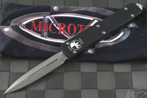 Microtech Knives Ultratech D/E Automatic OTF D/A Knife (3.44in Bead Blasted Plain S35-VN) 122-7-2013 - Front