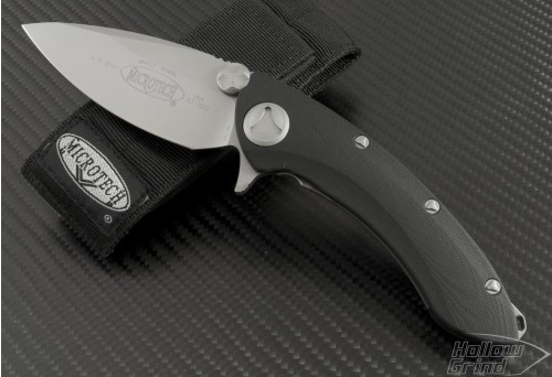 (#167-7) Microtech Whaleshark Flipper Bead Blast Plain - Front