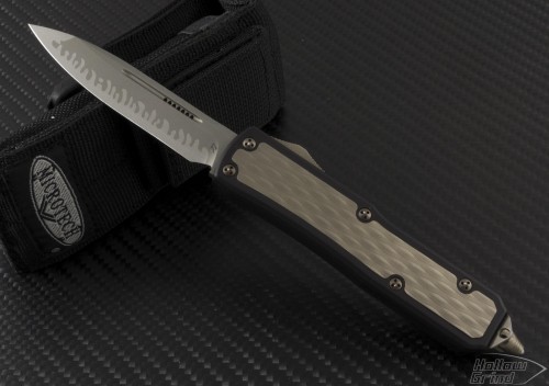 Microtech Knives Daytona S/E Automatic OTF D/A Knife (3.44in Heat Fired Plain S30-V) DAY-KAT - Front