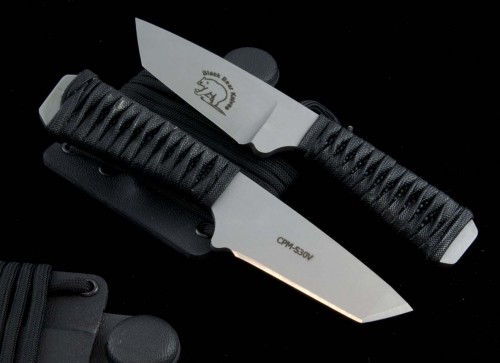 Black Bear Kogatana T/E Fixed Knife (2.25in Bead Blasted Plain S-30V (CMP)) BB-Kogatana - Front
