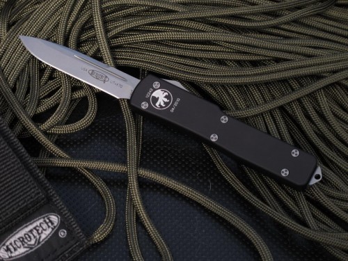 Microtech Knives UTX-70 S/E Automatic OTF D/A Knife (2.41in Satin Plain S35-VN) 148-10-2012 - Front
