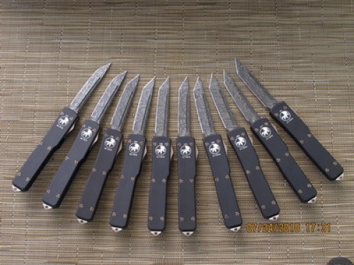 Microtech UTX-70 - Tanto - Damascus Plain - Additional View