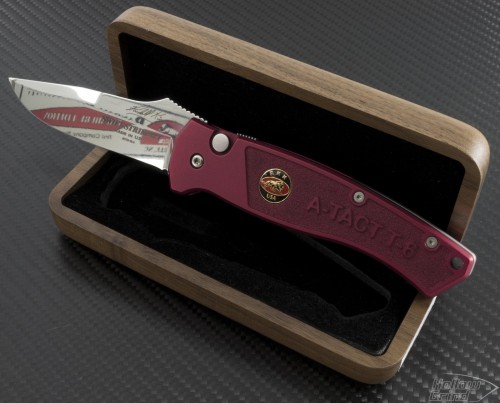 Randall King Red Swift Striker 1 S/E Automatic Folder S/A Knife (3.875in Mirror Polished Plain ATS-34) RK-SwiftStriker - Front