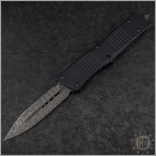 (#142-16S) Microtech Combat Troodon D/E Damascus Plain - Front
