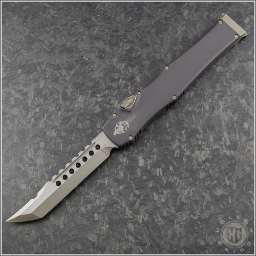 (#519-13) Microtech Pre-Owned Halo VI Hellhound Tanto Plain - Front