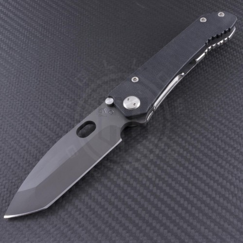 Medford Knife & Tool 187DPT T/E Folder (3.75in Gray PVD Plain D2) MKT-187DPT-001 - Front