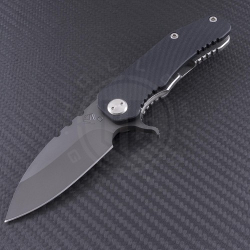 Medford Knife & Tool 187F S/E Flipper (3in Gray PVD Plain D2) MKT-187F-001 - Front