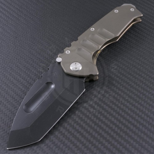 Medford Knife & Tool Bronze Praetorian T T/E Folder (3.75in Black Plain S35-VN) MKT-Prat-006 - Front