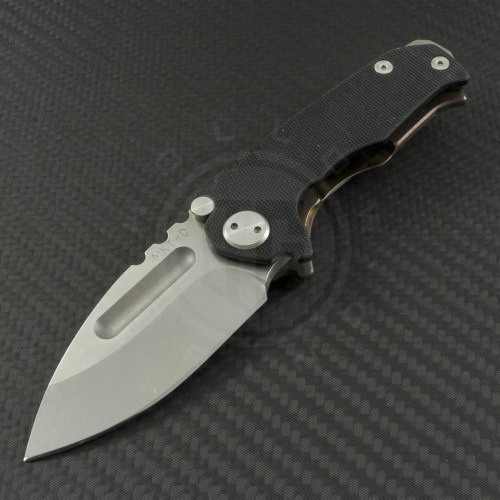 Medford Knife & Tool Micro Praetorian Drop Point Folder (2.8in Tumbled Plain D2) MKT-MPrag-002 - Front