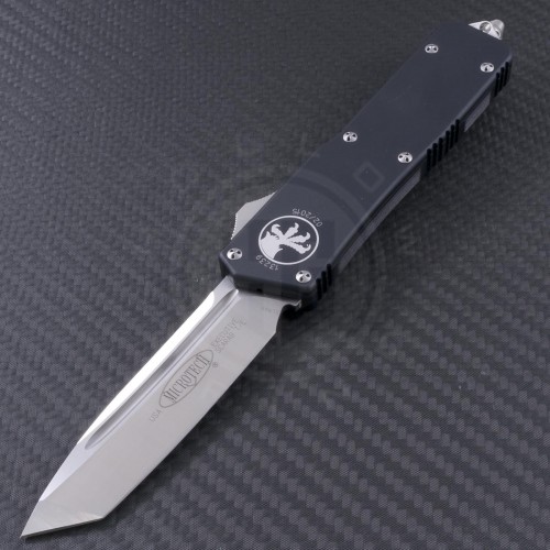 Microtech Knives Scarab T/E Automatic OTF D/A Knife (3.44in Satin Plain ELMAX) 177-4 - Front