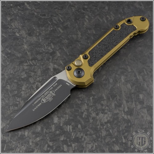 (#1135-1TA) Microtech Tan LUDT Gen III Black Tactical Plain - Front
