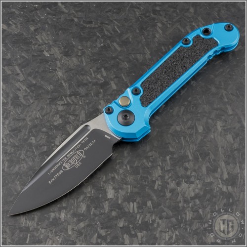 (#1135-1TQ) Microtech Tturquoise LUDT Gen III Black Plain - Front