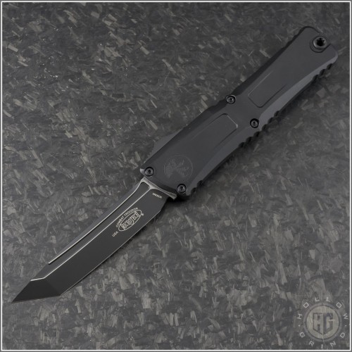 (#1144-1T) Microtech Combat Troodon Gen III T/E Black Plain - Front