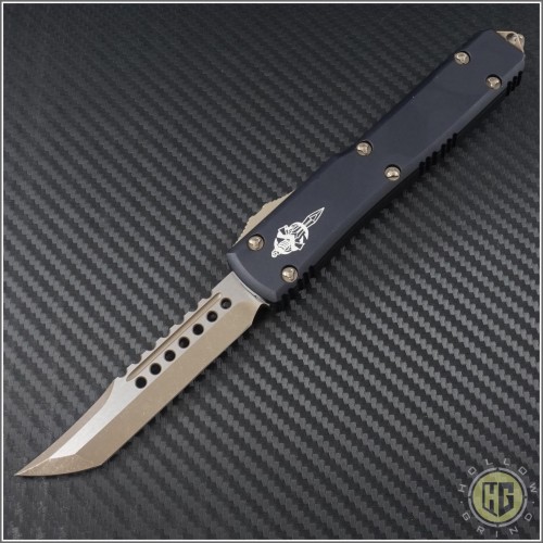 (#119-13CC) Microtech Ultratech Hellhound Bronzed Apocalyptic Plain - Front