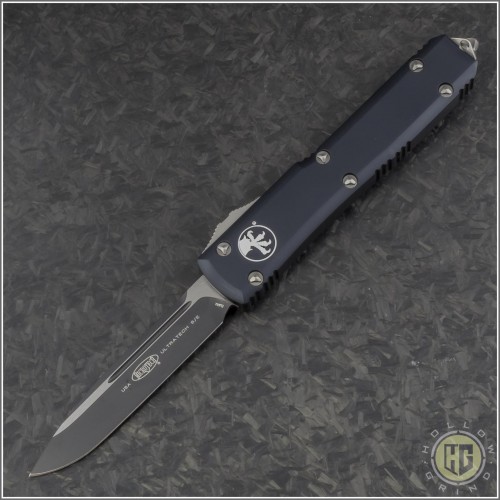 (#121-1-ELMAX) Microtech Ultratech S/E Black Plain - Front