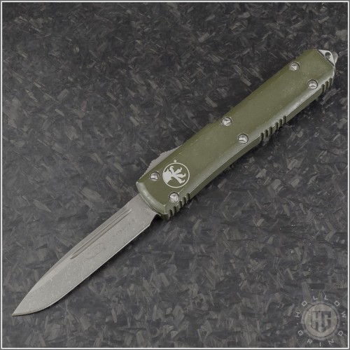 (#121-10DOD) Microtech Distressed OD Green Ultratech S/E Apocalyptic - Front