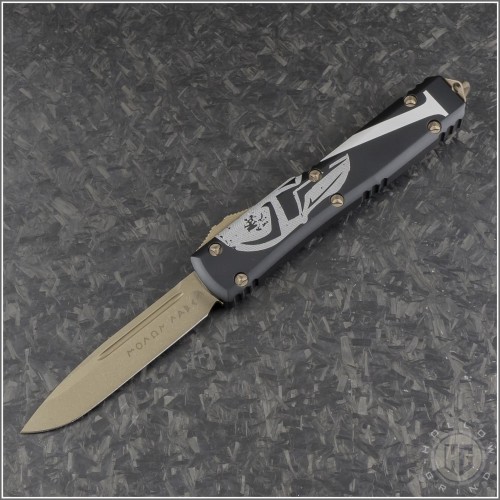 (#121-13ML) Microtech Molon Labe Ultratech S/E Bronze Plain - Front