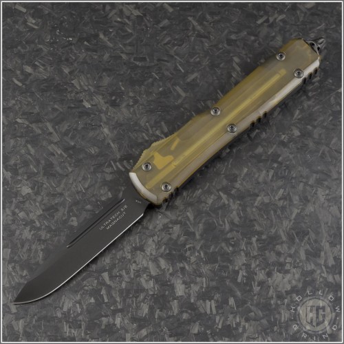 (#121-1DLCTULS) Microtech Ultratech S/E DLC Plain Ultem Top - Front