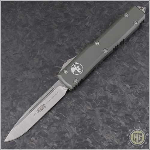 (#121-4OD-Elmax) Microtech OD Green Ultratech S/E Satin Plain - Front