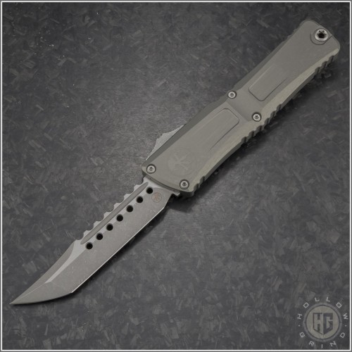 (#1219-10APNCS) Microtech Natural Clear Combat Troodon Gen III Hellhound Tanto Apocalyptic Plain - Front