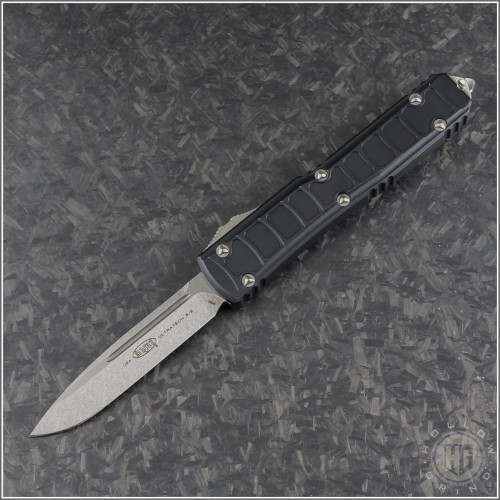(#121II-10S) Microtech Ultratech II Stepside S/E Stonewash Plain - Front
