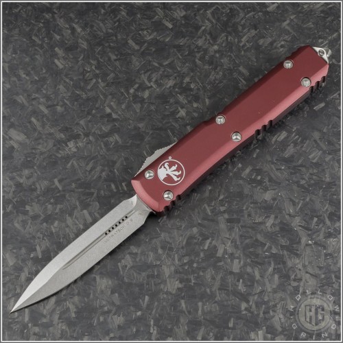 (#122-10MR) Microtech Merlot Ultratech D/E Stonewash - Front