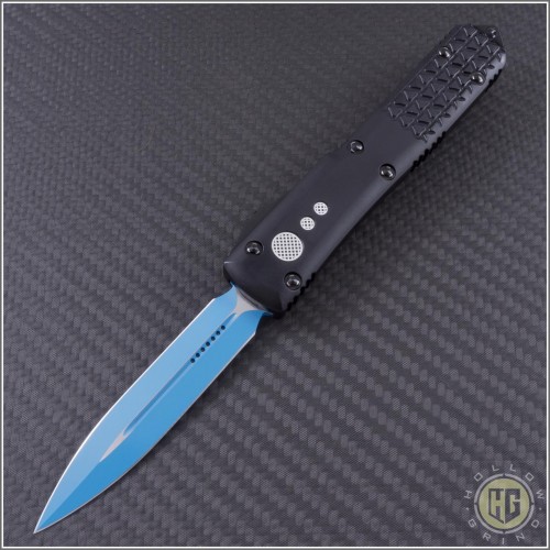 (#122-1JK) Microtech Ultratech D/E Blue Blade Plain - Front