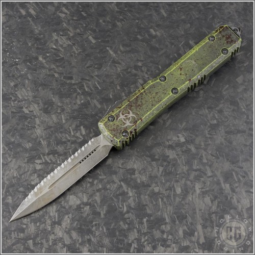 (#122-3OBDS) Microtech Outbreak Series Ultratech D/E Full Serrated - Front