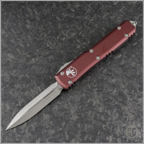 (#122-4MR) Microtech Merlot Ultratech Satin D/E Plain - Front