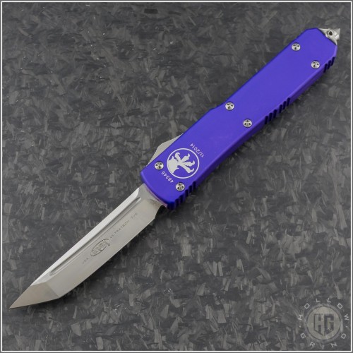 (#123-4PU) Microtech Purple Ultratech T/E (Tanto) Satin Plain - Front