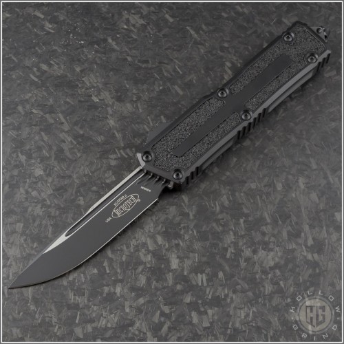 (#1278-1T) Microtech Scarab II Gen III S/E Black Plain - Front