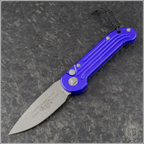 (#135-10APPU) Microtech Purple LUDT Apocalyptic Plain - Front
