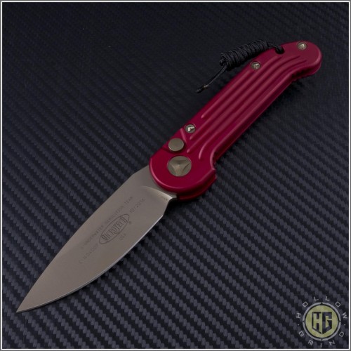 (#135-13RD) Microtech LUDT S/E Bronzed Standard w/ Red Handle - Front