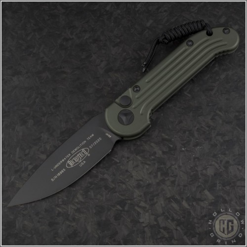 (#135-1OD) Microtech OD Green LUDT Black Standard Tactical - Front