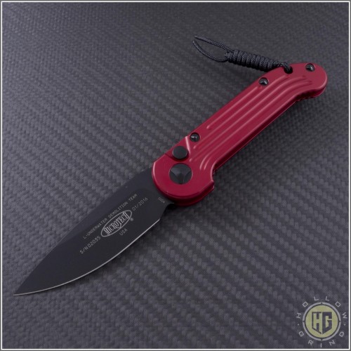 (#135-1RD) Microtech Red LUDT Black Standard Tactical - Front