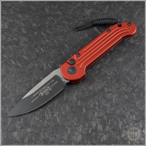 (#135-1RD) Microtech Red LUDT Black Standard Tactical - Front