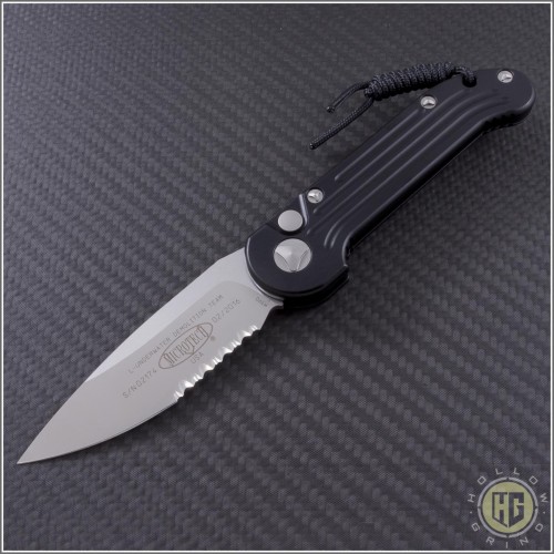 (#135-5) Microtech LUDT Satin Partially Serrated - Front