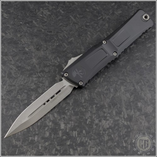 (#142-10AP) Microtech Combat Troodon D/E Stonewash Apocalyptic Plain - Front