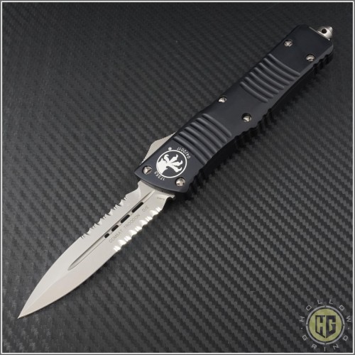 (#142-8) Microtech Combat Troodon D/E Bead Blast Partially Serrated - Front